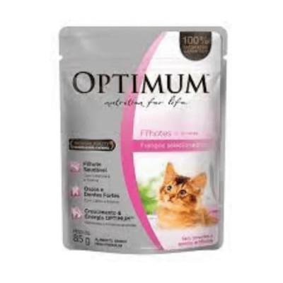 Comida Húmeda Para Gato Optimum Filhote Pollo x85gr