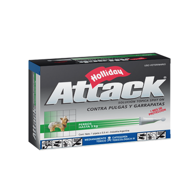 Antipulgas Para Perros Attack Hasta 5 Kg