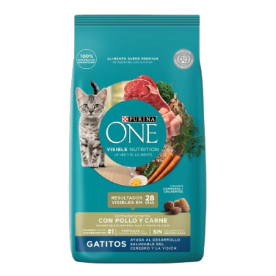 Comida Para Gato One Gatitos Pollo y Carne 500gr