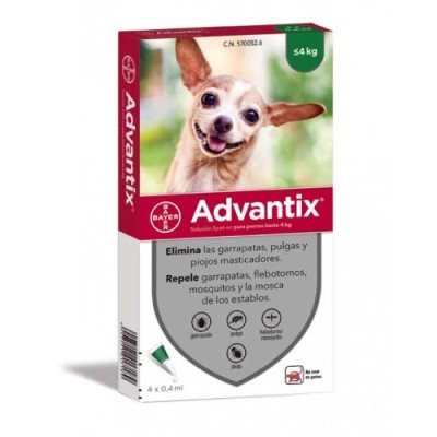 Antipulgas Para Perros Advantix Hasta 4 Kg