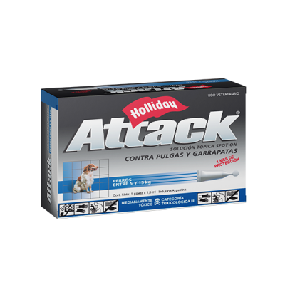 Antipulgas Para Perros Attack De 5 A 15 Kg