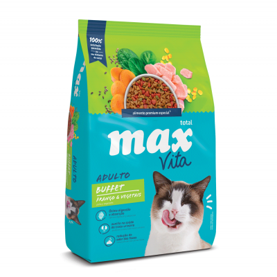 Comida Para Gato Max Vita Adulto Buffet Frango & Vegetais