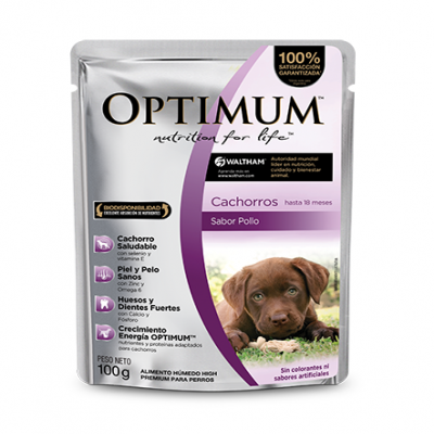 Comida Húmeda Para Perro Optimum Cachorro